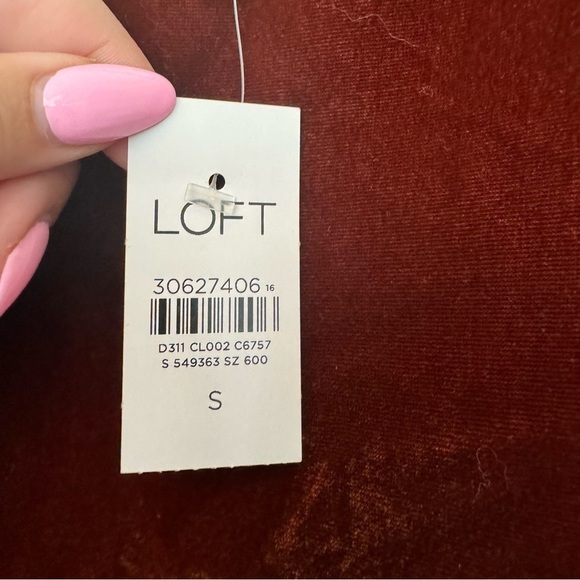 LOFT Velvet Auburn Blouse Top - Picture 4 of 5
